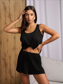 Комплект женский Флам с вискозой-1 Черный - Modamica фото 3