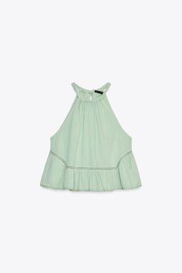EMBROIDERED GAUZE TOP - Zara фото 20