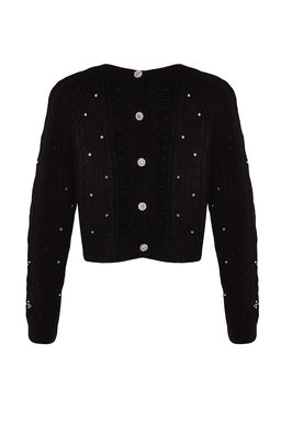 Siyah Cift Tarafl? Kullan?labilen Triko Kazak-H?rka TWOAW24KZ00144