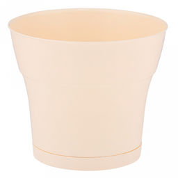 Горшок для цветов пластмассовый "Тоскана" 1,45л, д15см, h13см, ванильный (Россия)