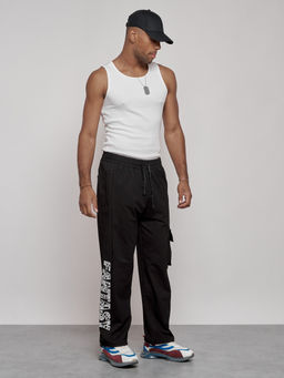 спортивные брюки 95%хлопок 5% эластан (двухслойная нить),Турция, черного цвета - Mtforce фото 7