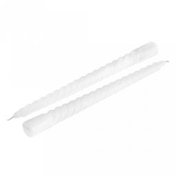 Свеча "Витая" д2см, h25см, набор 2шт, время горения 5ч, парафин, белый (Россия)