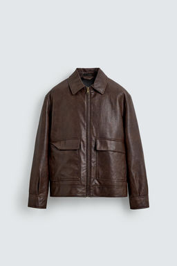 FAUX LEATHER OVERSHIRT - Zara фото 7