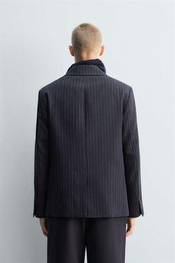LIMITED EDITION 100% WOOL PINSTRIPE BLAZER - Zara фото 3