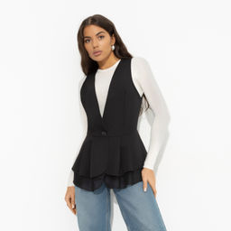 Жилет с прозрачным подолом Форма гениальности - Charutti фото 6