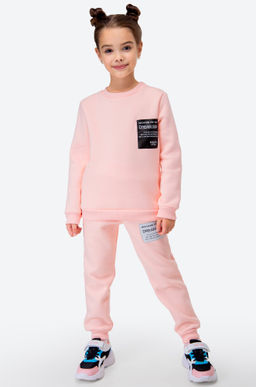 Теплый костюм для девочки из футера с начесом Bonito  фото 17