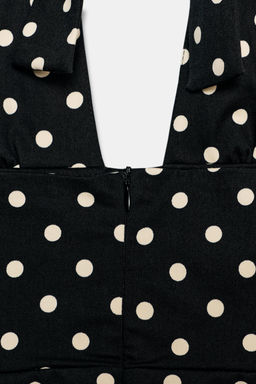 VESTIDO HALTER FALDA CAPA / Negro / Blanco - Zara фото 7