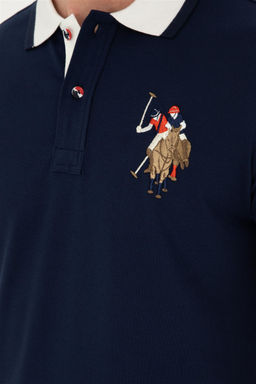 Мужская темно-синяя базовая футболка Неожиданная скидка в корзине - U.s. polo assn фото 7