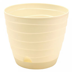 Горшок для цветов пластмассовый Бриз 3,7л, бежевый светлый (Россия)