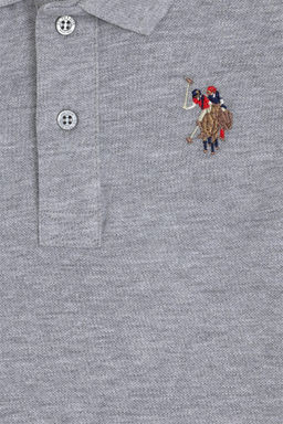 Серая меланжевая базовая футболка для мальчиков - U.s. polo assn фото 7
