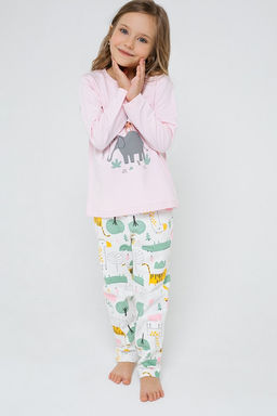 К 1566/нежно-розовый+звери африки на сахаре, пижама