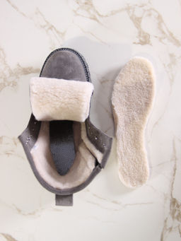 Ботинки 327.22511gr.Серый замок замша/Шерсть