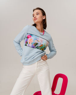 Свитшот с горизонтальной вставкой SPP003 - Sahar art lab фото 4