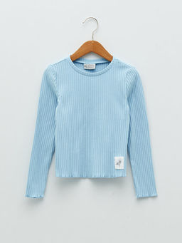 Bisiklet Yaka Basic Uzun Kollu K?z ?ocuk Ti??rt