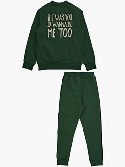 Спортивный костюм для девочки на молнии UD 7728 зелен-хаки - Mini maxi фото 5