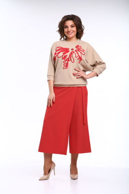 Костюм Michel Chic 1406 бежевый, красный