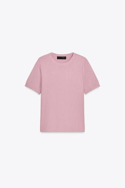 SOFT-TOUCH SHORT SLEEVE KNIT TOP - Zara фото 20