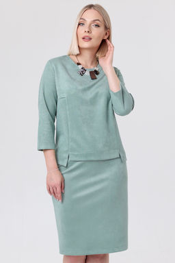 Блузка эко-замша 4224/02/Оливковый - Rise фото 2