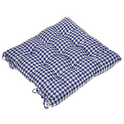 Подушка для стула 40х40х5см Звездная синий, 100% полиэстер (наполнитель синтепон) (Китай)