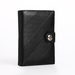 Портмоне мужское 3 в 1 на магните, для купюр, автодокументов и паспорта, цвет чёрный