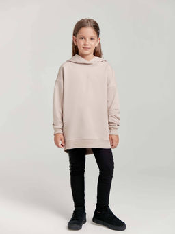 CONTE Удлиненненное oversize-худи на флисе с вышивкой DD 1452 black Фото в данном цвете нет!!!