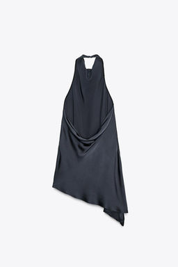 ZW COLLECTION SATIN HALTER TOP - Zara фото 7