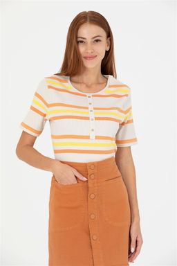 Женская футболка с круглым вырезом в виде плитки Неожиданная скидка в корзине - U.s. polo assn фото 3