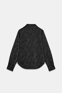 JACQUARD FLORAL BROOCH SHIRT - Zara фото 8