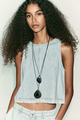 Z1975 SHORT DENIM TOP - Zara фото 2
