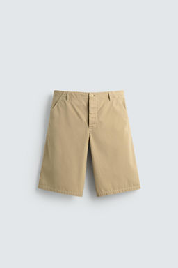 BERMUDA LAVADA RELAXED FIT / Amarillo claro - Zara фото 7