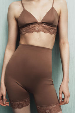 BRALETTE WITH POLYAMIDE LACE - Zara фото 10
