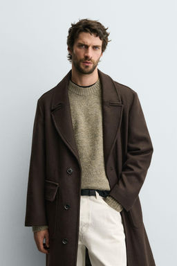 RELAXED FIT WOOL COAT