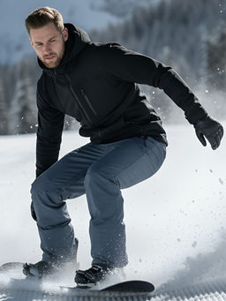 Полукомбинезон утепленный мужской зимний горнолыжный темно-серого цвета 2405TC