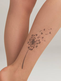 Колготки фантазийные CONTE колготки TATTOO с рисунком Light Love natural