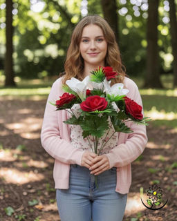 Искусственные цветы, букет 9 голов, высотой  45-50см