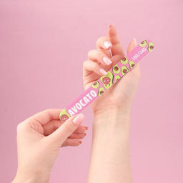 Цена за 3 шт. Пилка для ногтей «AVOCATO», прямая, 180/240 грит, 18 см, разноцветная