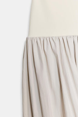 VESTIDO MIDI COMBINADO / Gris claro - Zara фото 8