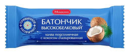 Цена за  12 шт.  Батончик (812) Халва с КОКОСОМ (БЛОКАМИ) подсолнечная глазир вес 50 г (Мишкино)