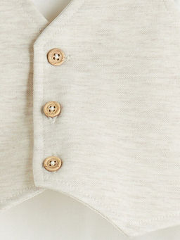 V Yaka Erkek Bebek Triko Yelek