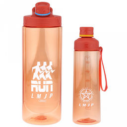 Бутылка пластмассовая для воды (напитков), набор 2 штуки: 0,8л д7,8см h26см, герметичная, закручивающаяся крышка с поильником, с колпачком, ремешок, фильтр, мерная шкала; 2,2л д10,7см h32см, герметичная, закручивающаяся крышка с поильником, с колпачк - Домашняя мода фото 3