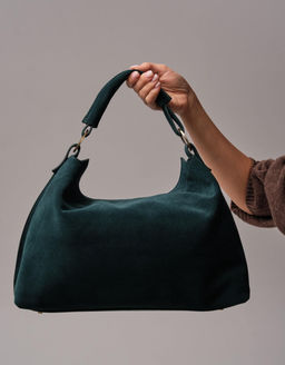 Замшевая сумка на плечо Deboro 30900 форест