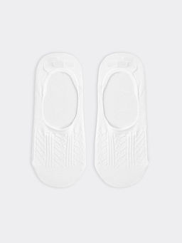 Цена за 5 пар! Женские ажурные подследники белого цвета с нанесением силикона - Mark formelle фото 3