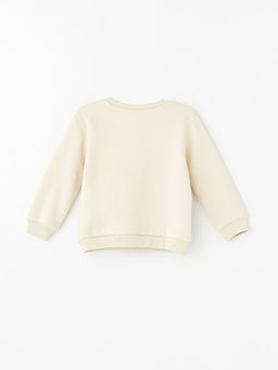 Bisiklet Yaka Uzun Kollu Bask?l? K?z Bebek Sweatshirt - Waikiki фото 2
