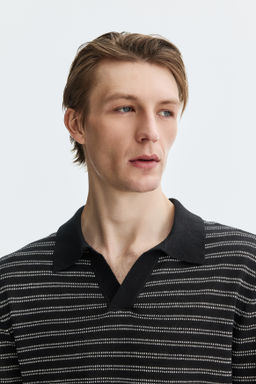 Polo en mezcla de lino Regular Fit - H&m фото 6