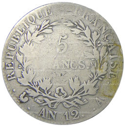 5 франков 1803 года A Франция  Наполеон I