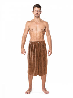 Юбка для сауны мужская коричневый 75x140 - Denastia фото 3