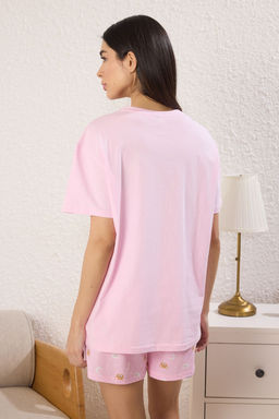 Trendyolmilla Lacivert %100 Pamuklu Ay?c?k ve Galaksi Desenli Uyku Bantl? Sortlu Orme Pijama Tak?m? THMSS25PT00360  фото 12