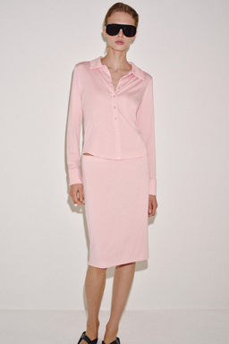 FALDA MIDI FLUIDA / Rosa - Zara фото 2
