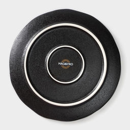 Блюдо для подачи Magistro Pietra lunare, d=16 см, фарфор, чёрное