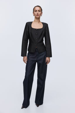 Blazer con escote cuadrado - H&m фото 5